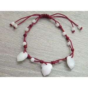 Jade Peach Cord Bracelet